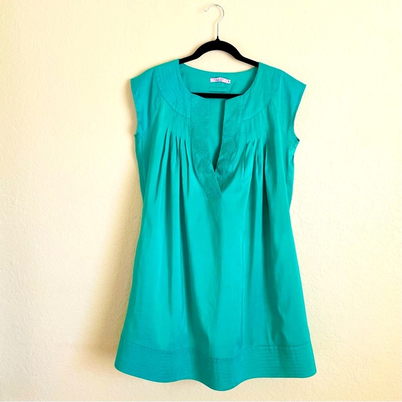 Calypso St. Barth Green Silk Tunic Dress - Picture 14 of 14